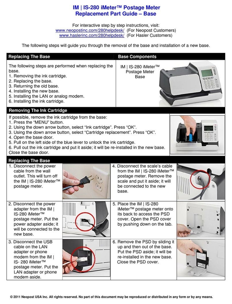 Neopost IS-280 iMeter Replacement Part Guide
