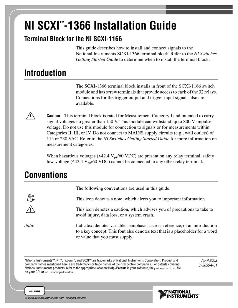National Instruments NI SCXI -1366 User manual National Instruments NI SCXI -1366 User manual