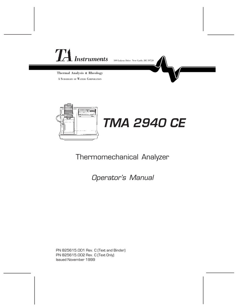 TA Instruments TMA 2940 CE Operator's manual