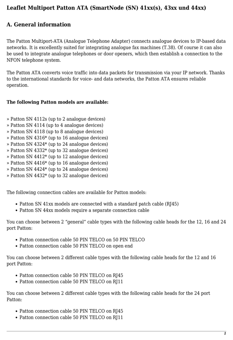 Patton SN4112S manual