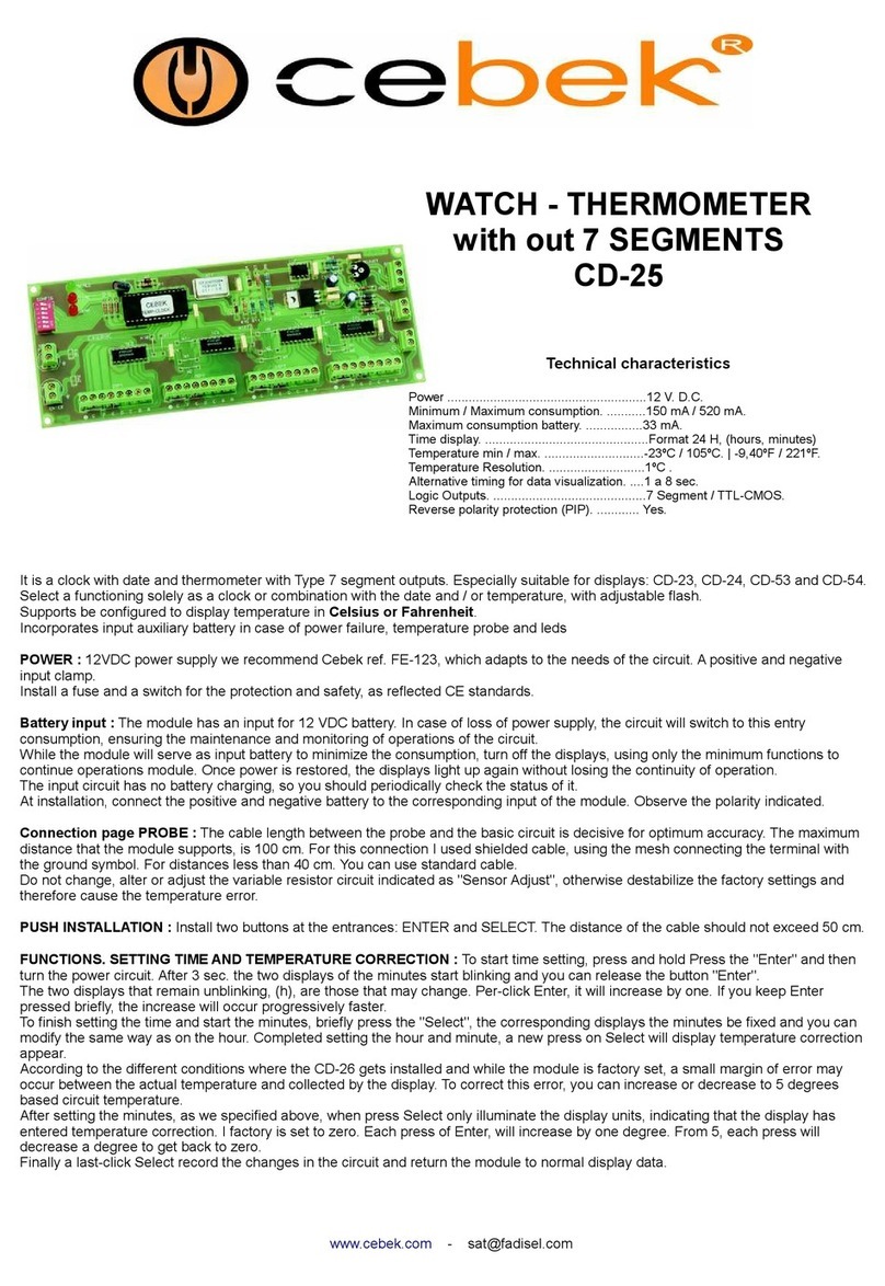CEBEK CD-25 user manual