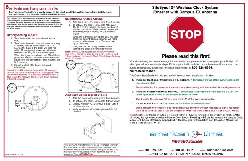 American Time SiteSync IQ Instruction Manual