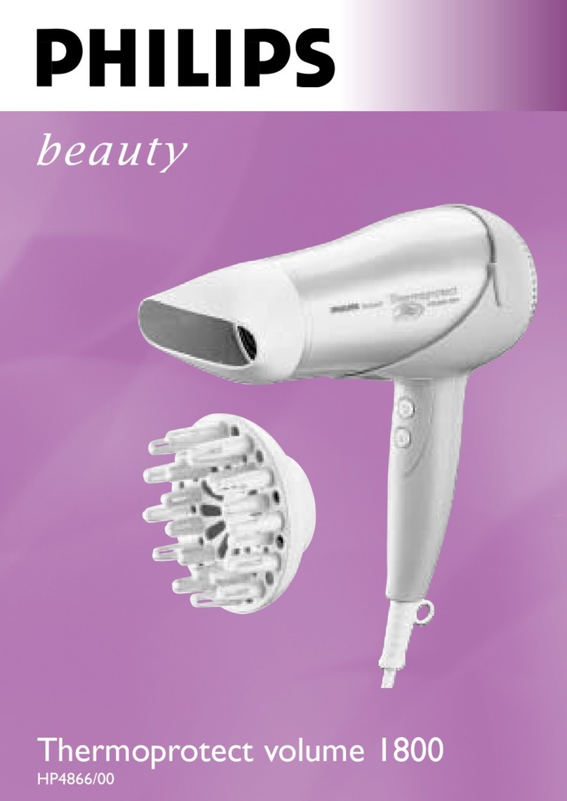 Philips Thermoprotect volume 1800 quick start guide