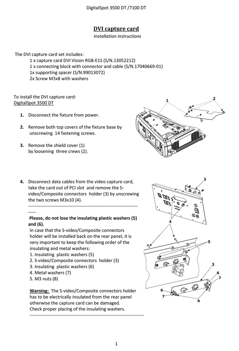 Robe DigitalSpot 7100 DT installation instructions
