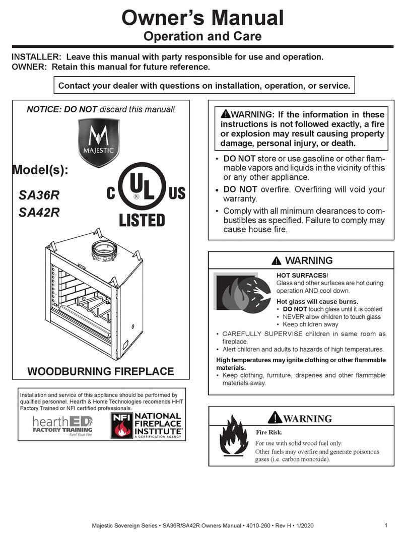 Majestic SA36R owner's manual