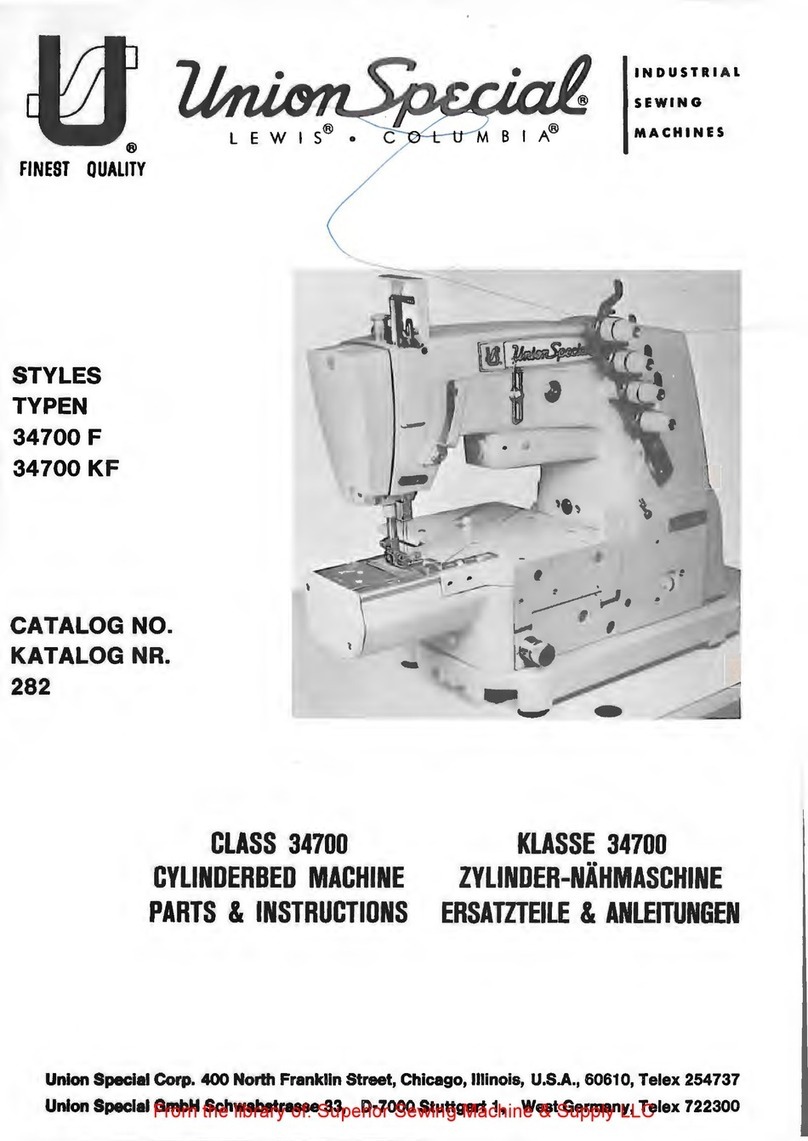 UnionSpecial 34700 F Parts list manual