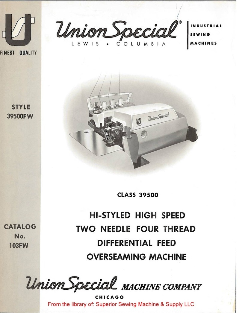 UnionSpecial 39500FW Instruction sheet