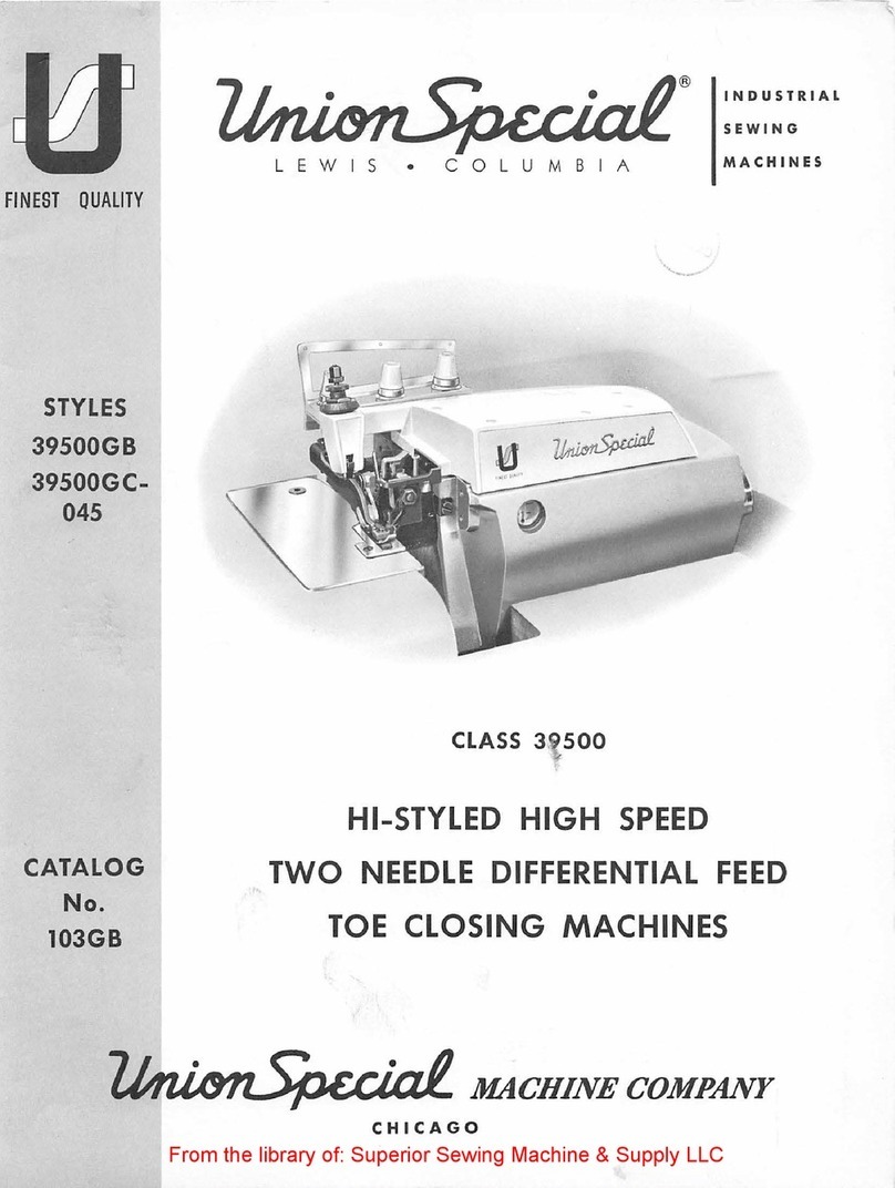 UnionSpecial 39500GB Instruction sheet