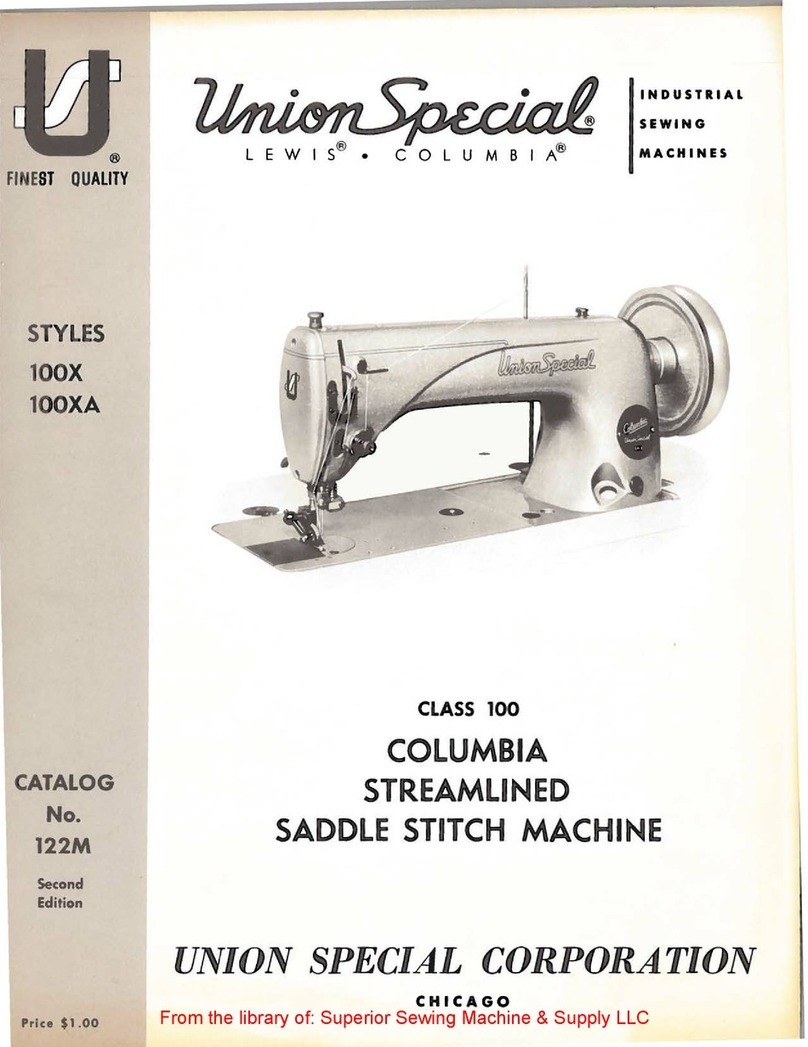 UnionSpecial Columbia 100X Parts list manual