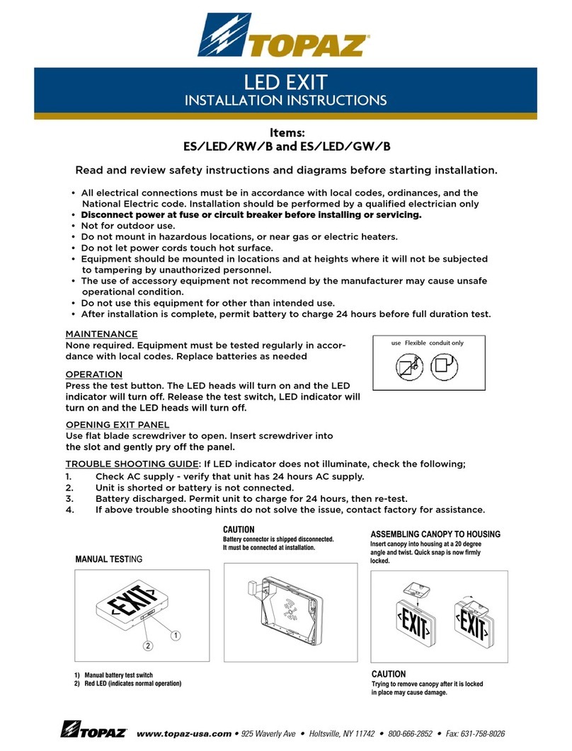 Topaz ES/LED/RW/B User manual
