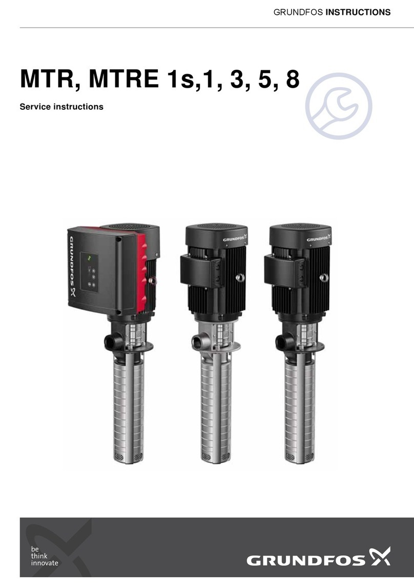 Grundfos MTRE Series Operating instructions