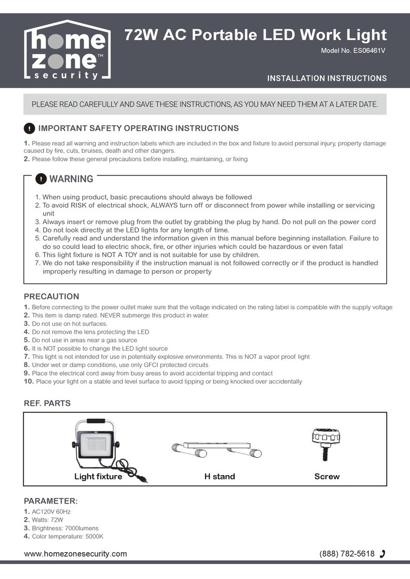 Home Zone Security ES06461V installation instructions