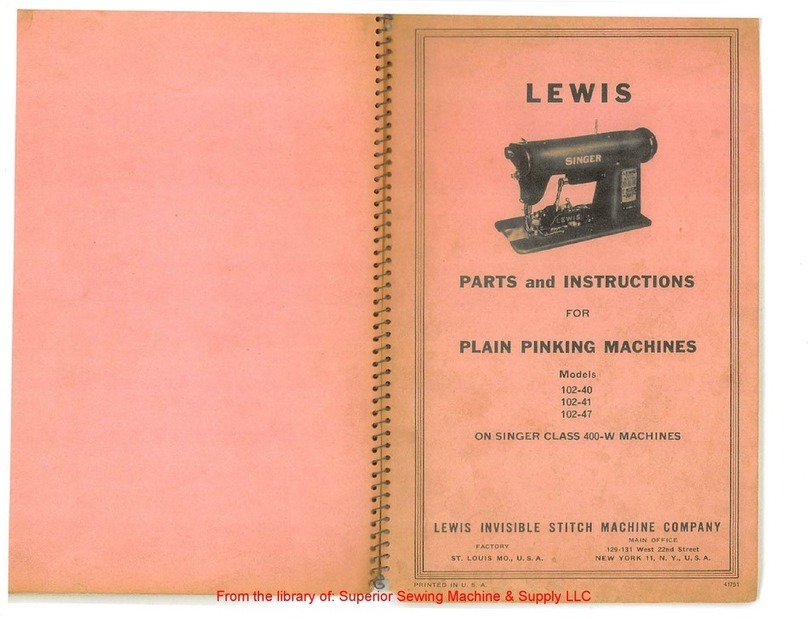 Lewis 102-40 PARTS and INSTRUCTIONS