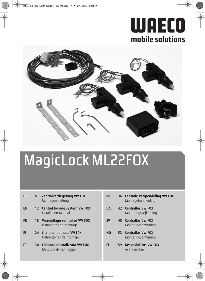 Waeco MagicLock ML22FOX installation manual