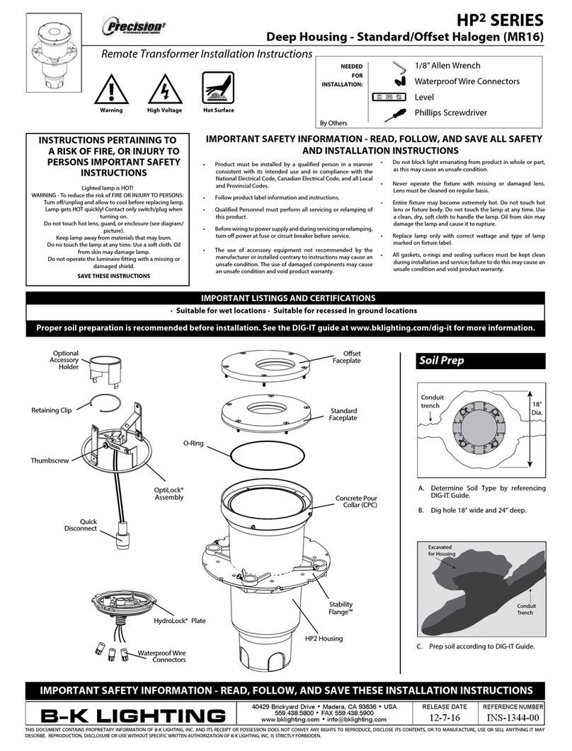 B-K lighting HP2 SERIES User manual