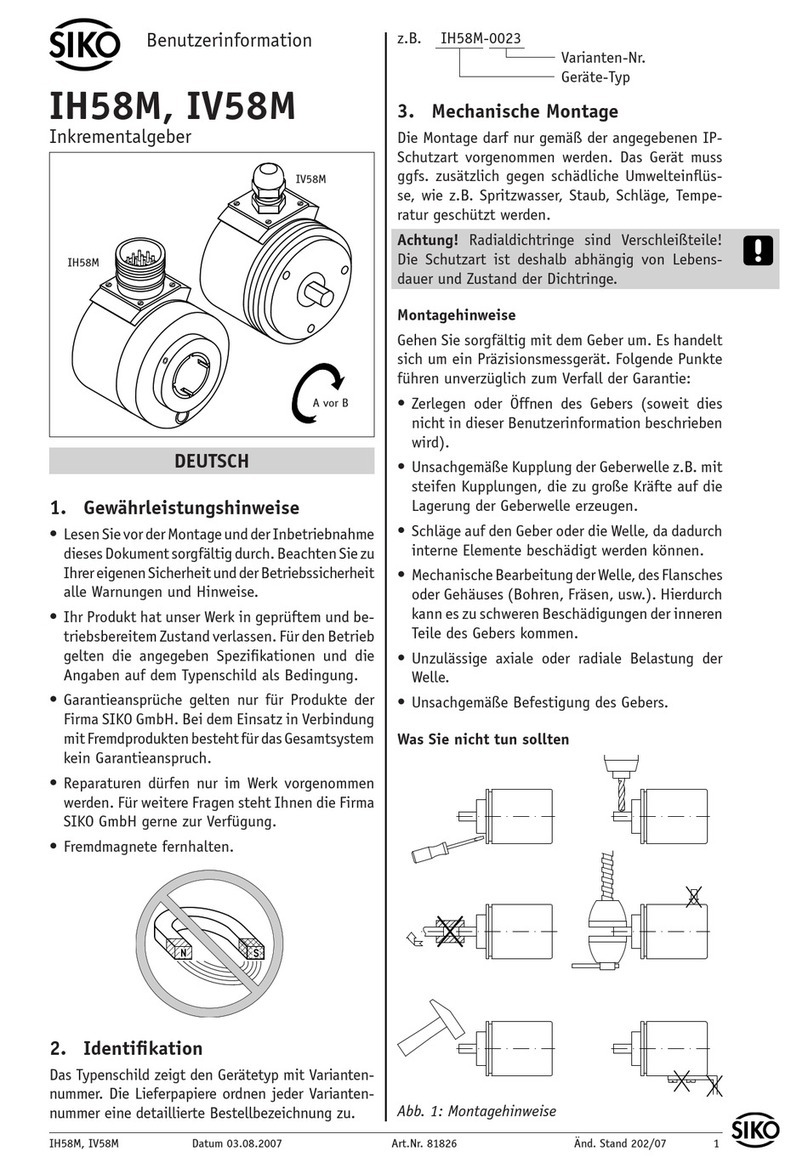 Siko IV58M Operation manual