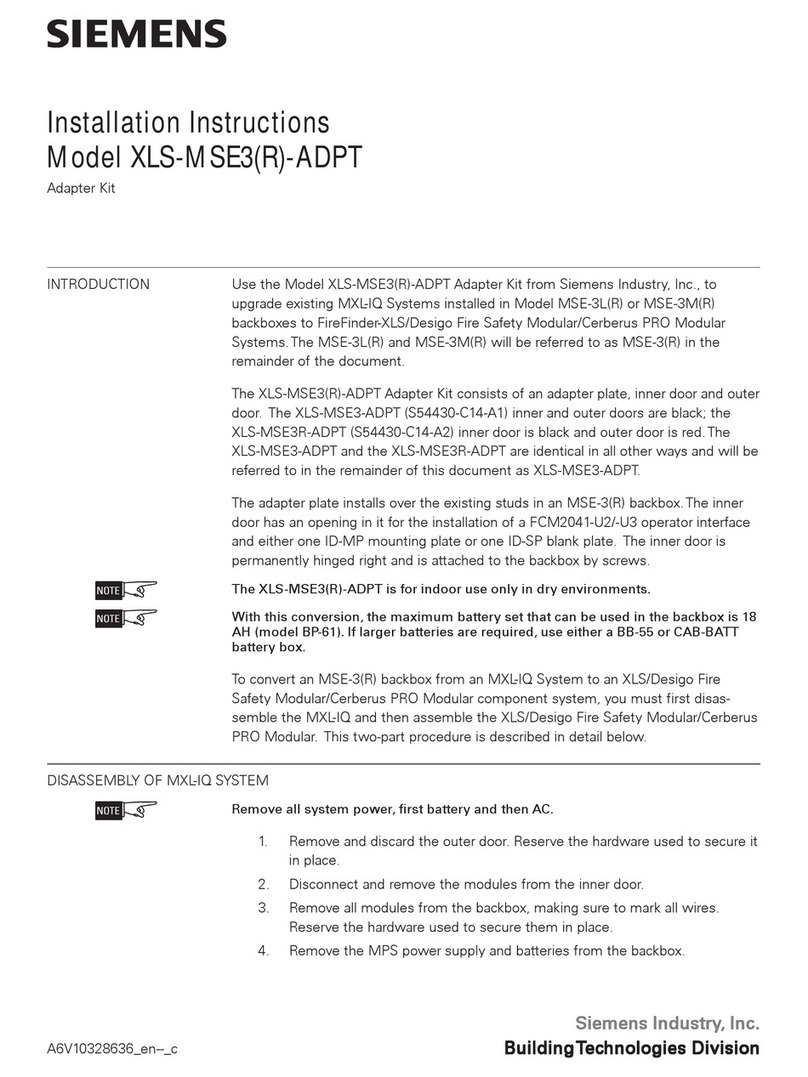 Siemens XLS-MSE3-ADPT User manual