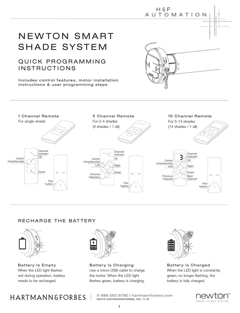 Hartmann&Forbes Newton Smart Shade System Quick Programming Instructions
