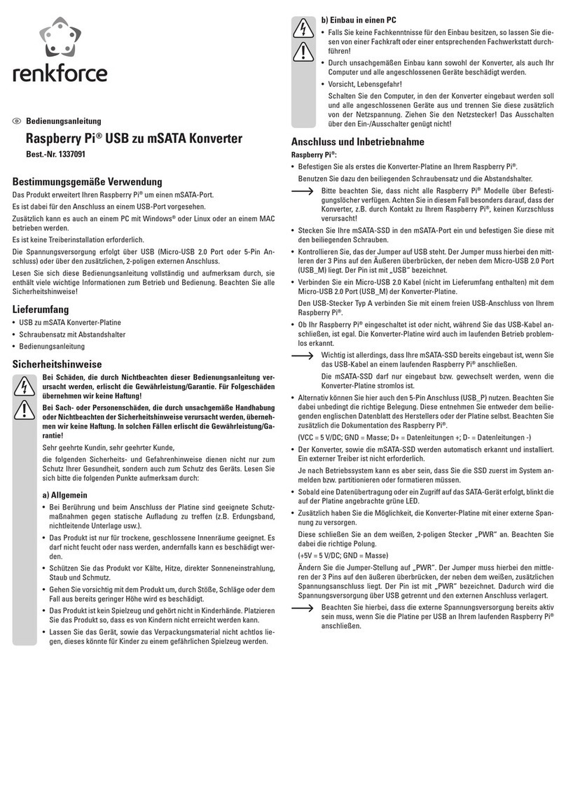 Renkforce Raspberry Pi Series operating instructions Renkforce Raspberry Pi Series operating instructions