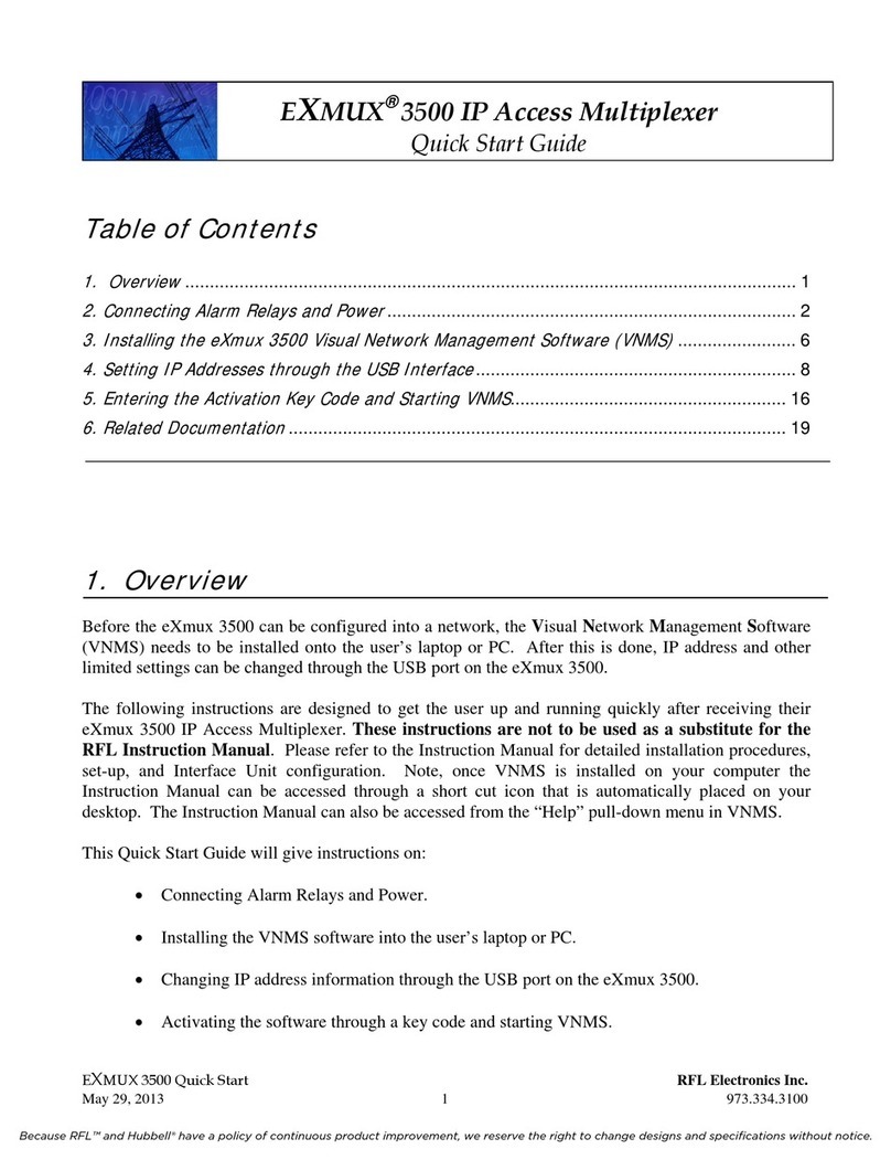 RFL EXMUX 3500 quick start guide