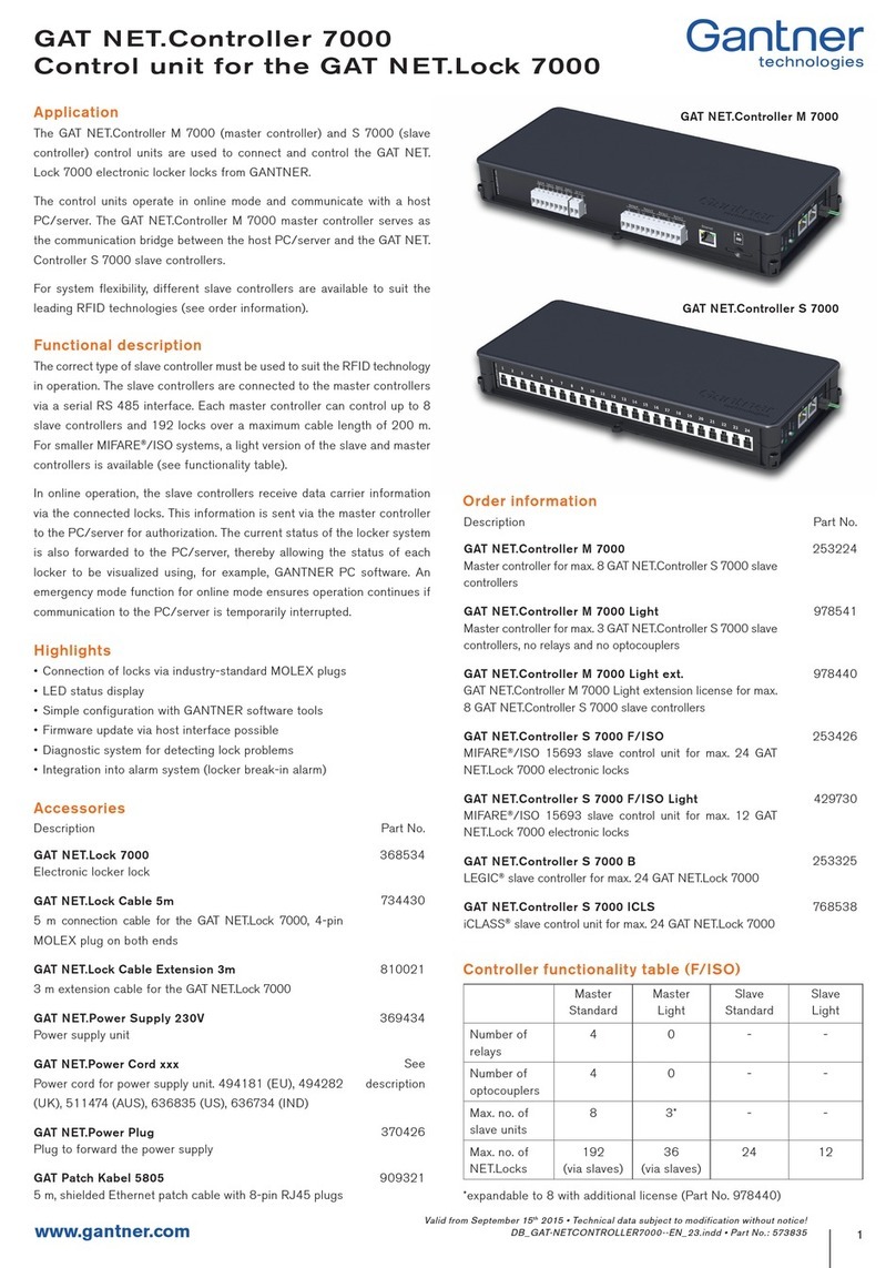 Gantner GAT NET.Controller 7000 Series manual Gantner GAT NET.Controller 7000 Series manual