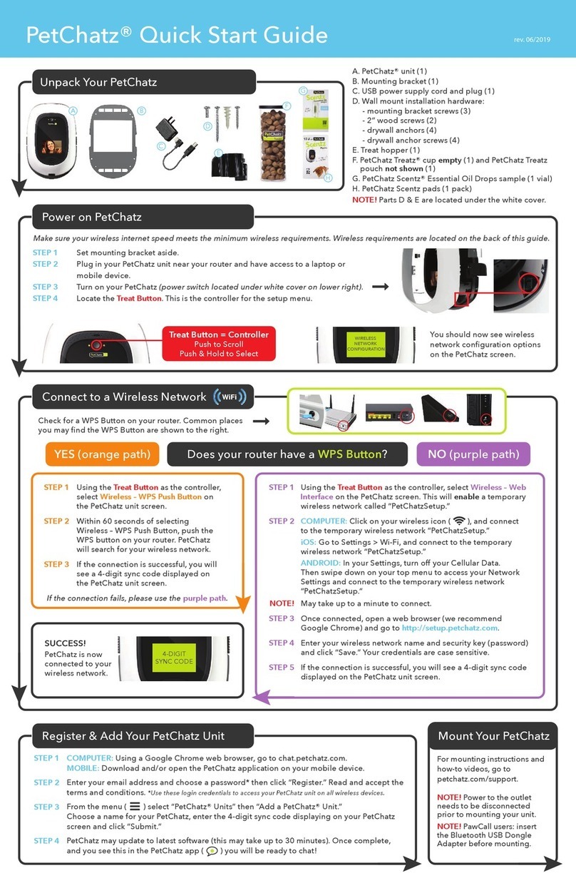 PetChatz PetChatz quick start guide