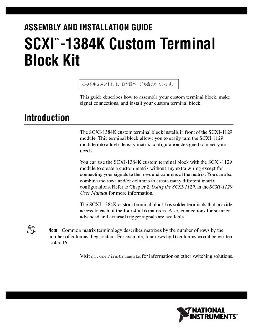 National Instruments SCXI-1384K User manual