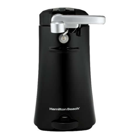 Hamilton Beach 76390 - Chrome Lever OpenStation Can Opener User manual
