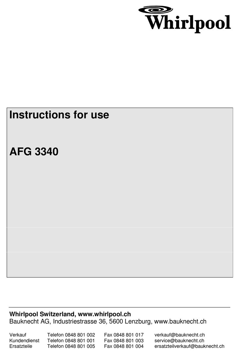 Whirlpool AFG 3340 Instructions for use