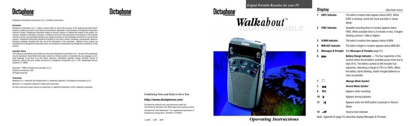 Dictaphone Walkabout operating instructions
