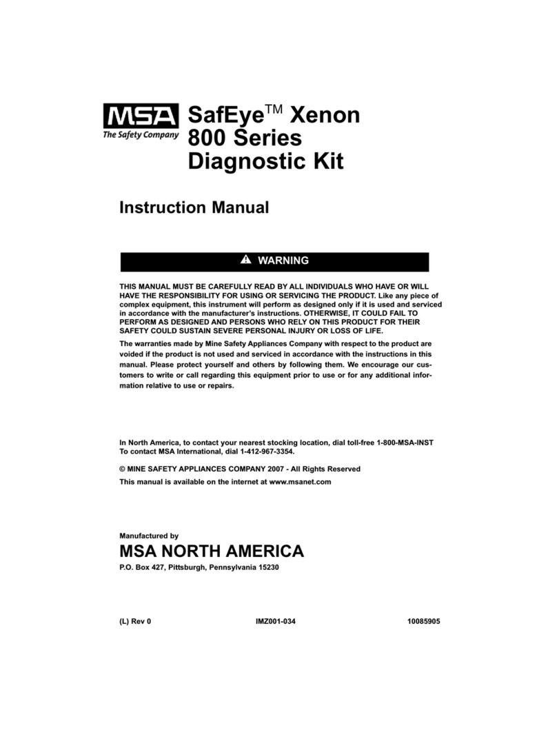 MSA SafEye Xenon 800 Series instruction manual