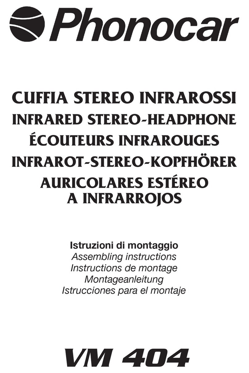 Phonocar VM 404 Installation guide