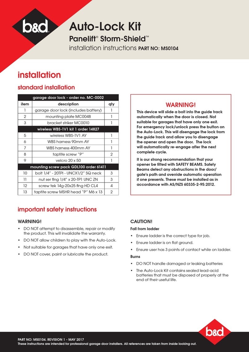 B&D Panelift Storm-Shield User manual