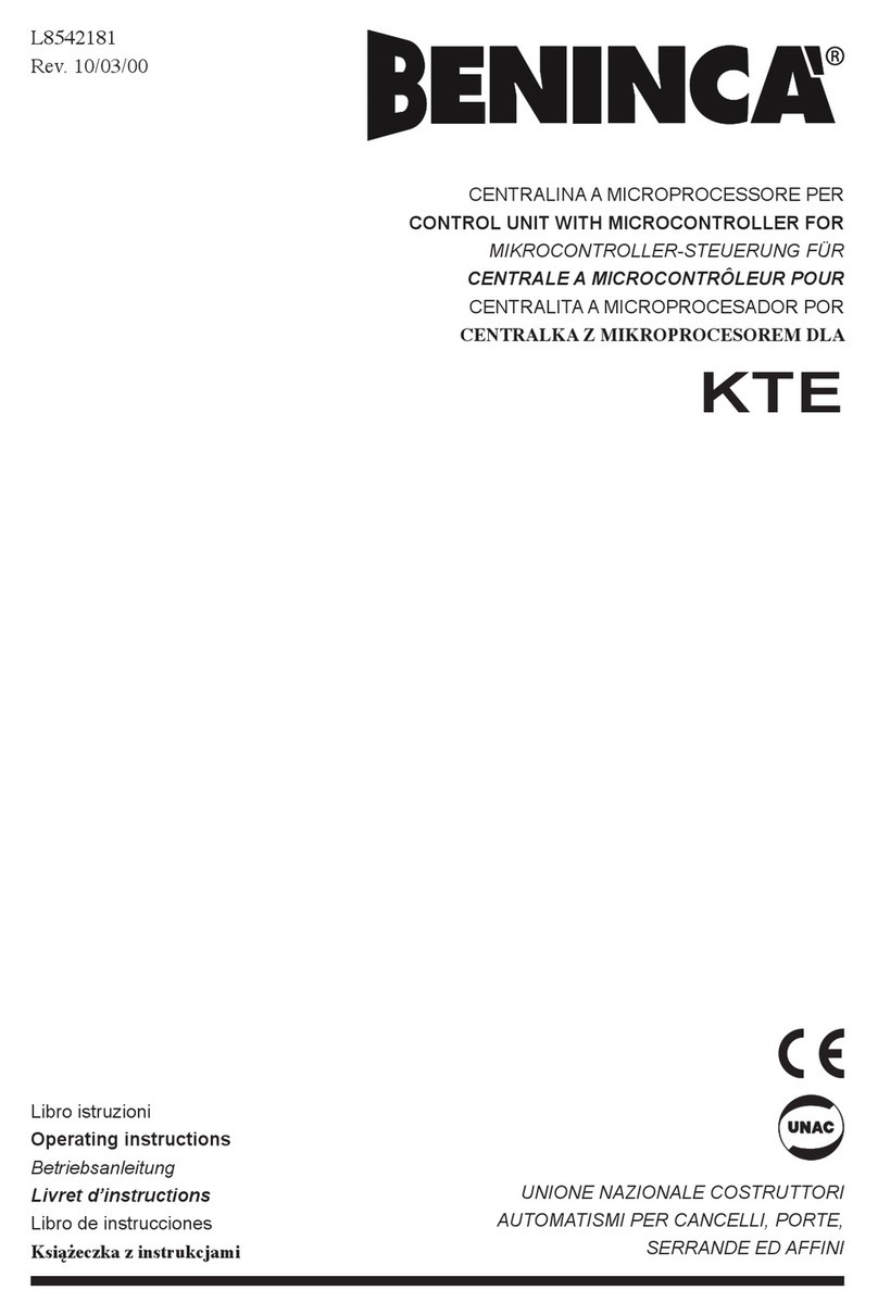 Beninca KTE User manual