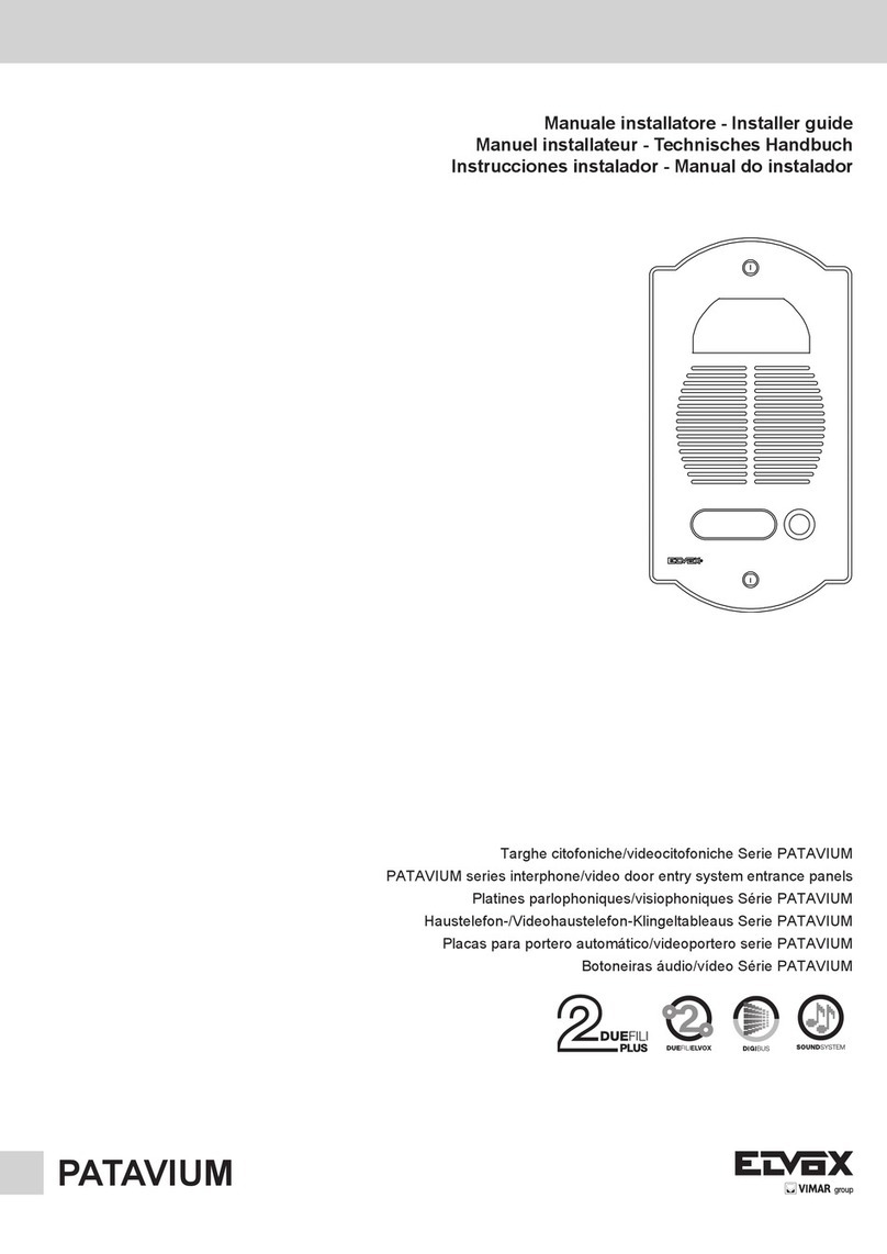 Vimar Elvox PATAVIUM Series Assembly instructions