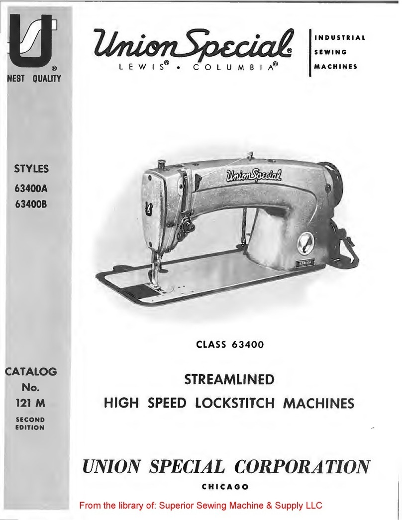 UnionSpecial 63400 Series Instruction sheet