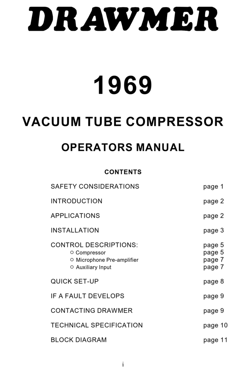Drawmer 1969 Operator's manual