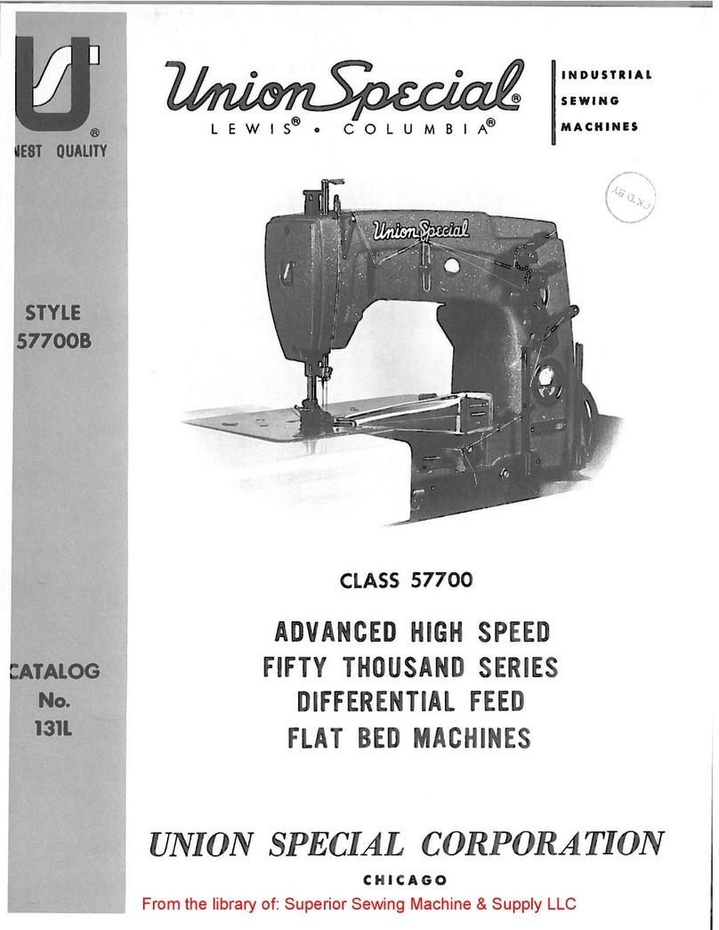 UnionSpecial 57700 Series Instruction sheet