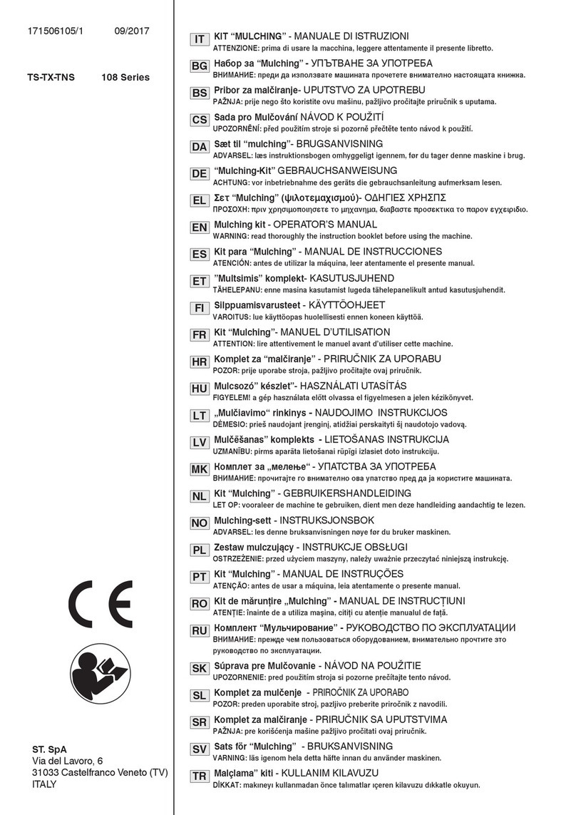 GGP ITALY SPA 108 Series Operator's manual