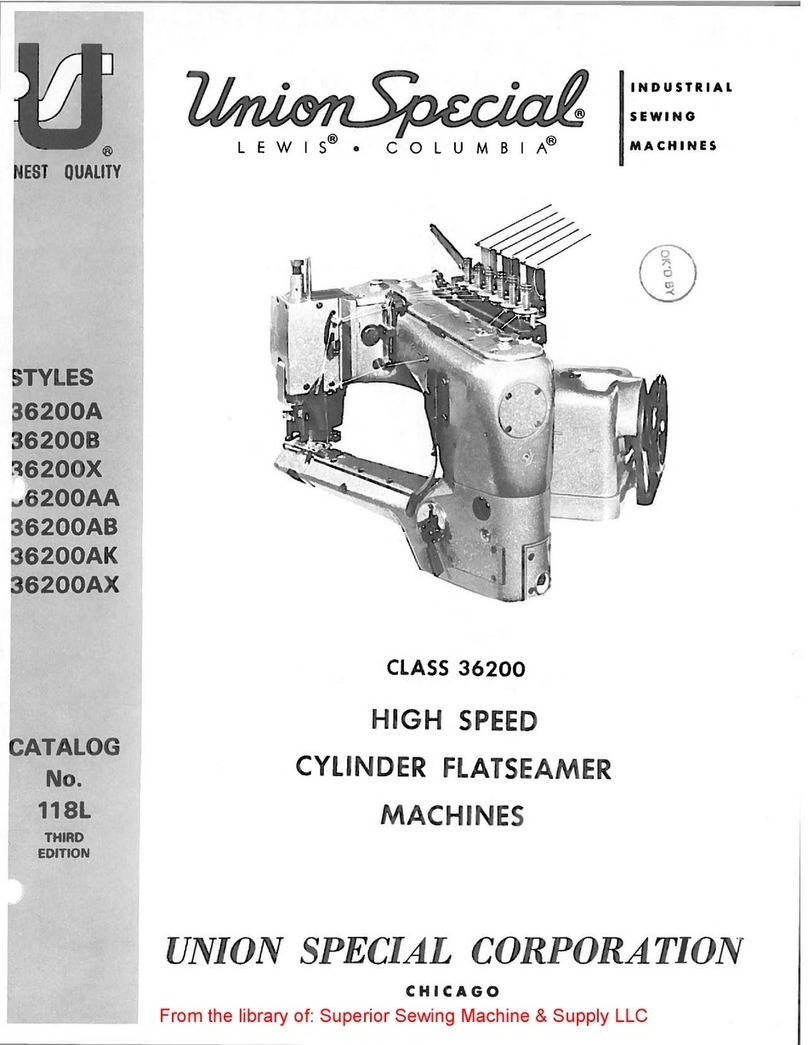 UnionSpecial 36200 Series Instructions for adjusting and operating