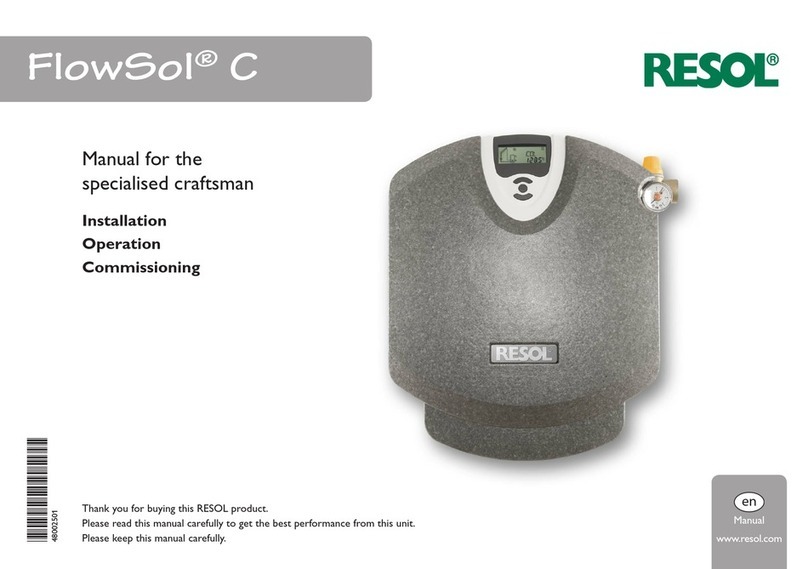 Resol FlowSol C Installation, Operation, Commissioning Manual