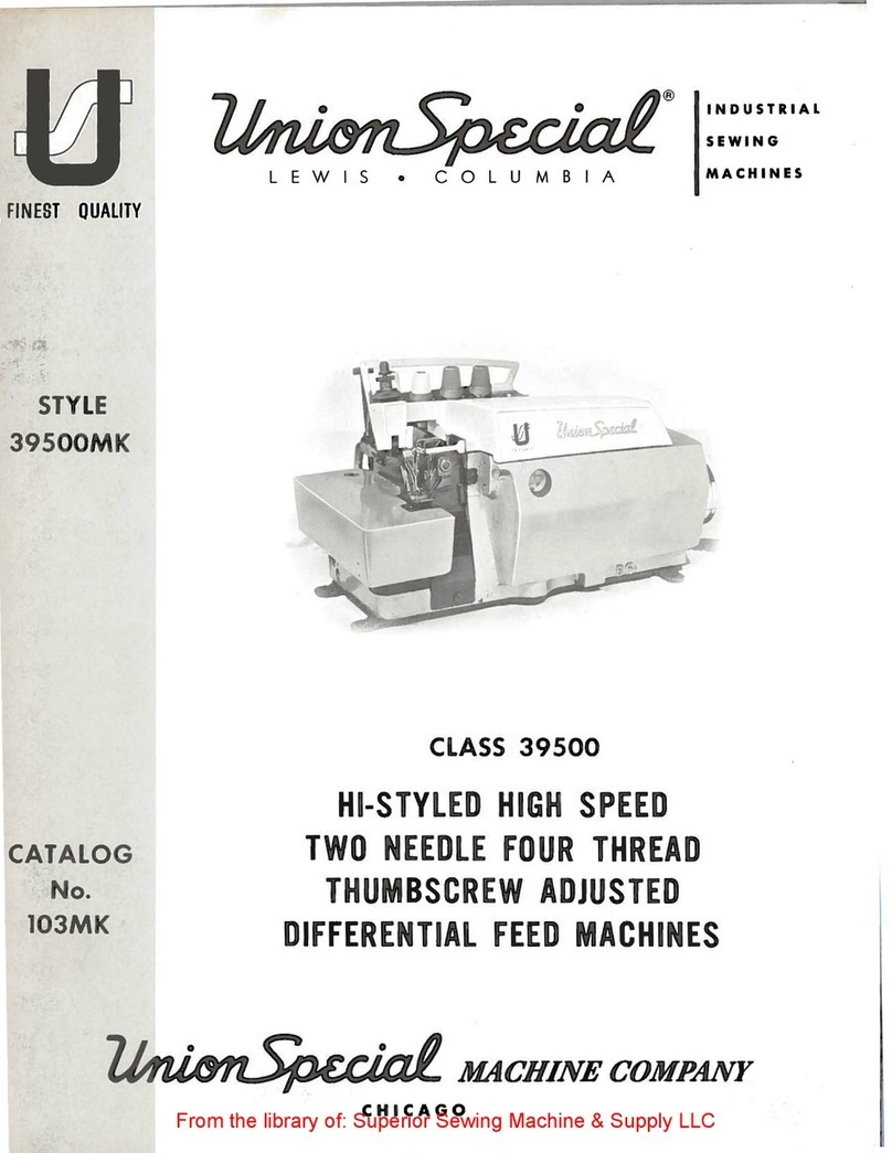 UnionSpecial 39500MK Instruction sheet