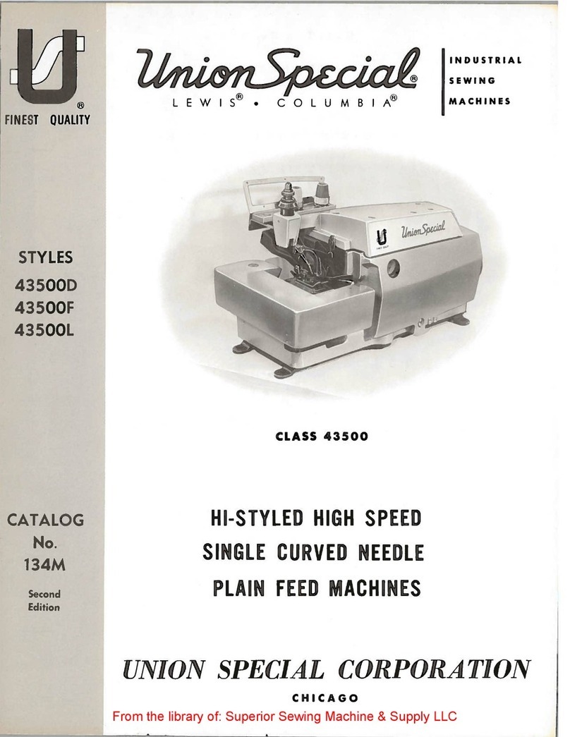 UnionSpecial 43500 Series Instruction sheet