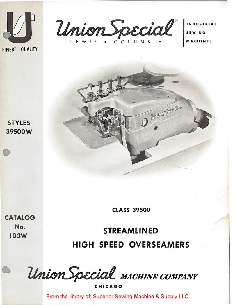 UnionSpecial 39500W Series Instruction sheet