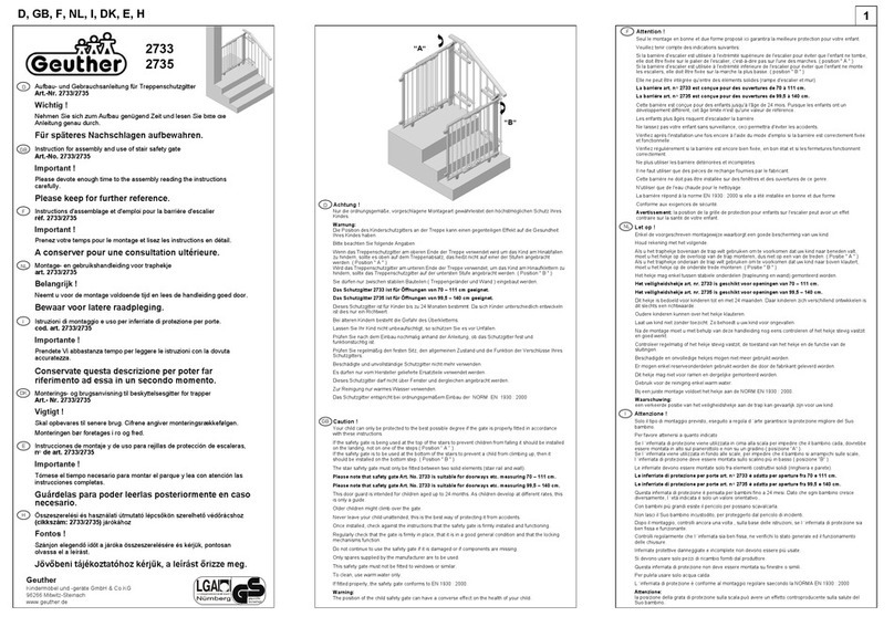 Geuther 2733 Operator's manual