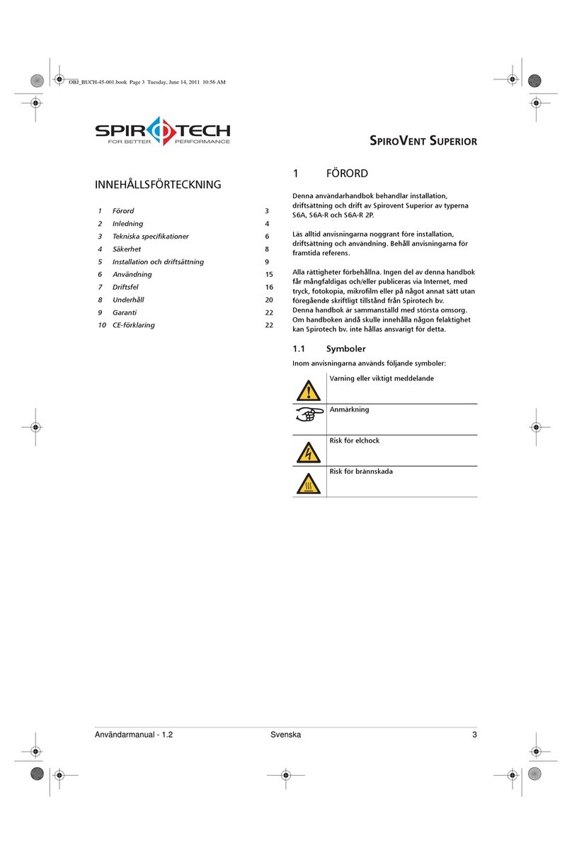 Spirotech SpiroVent Superior S6A manual