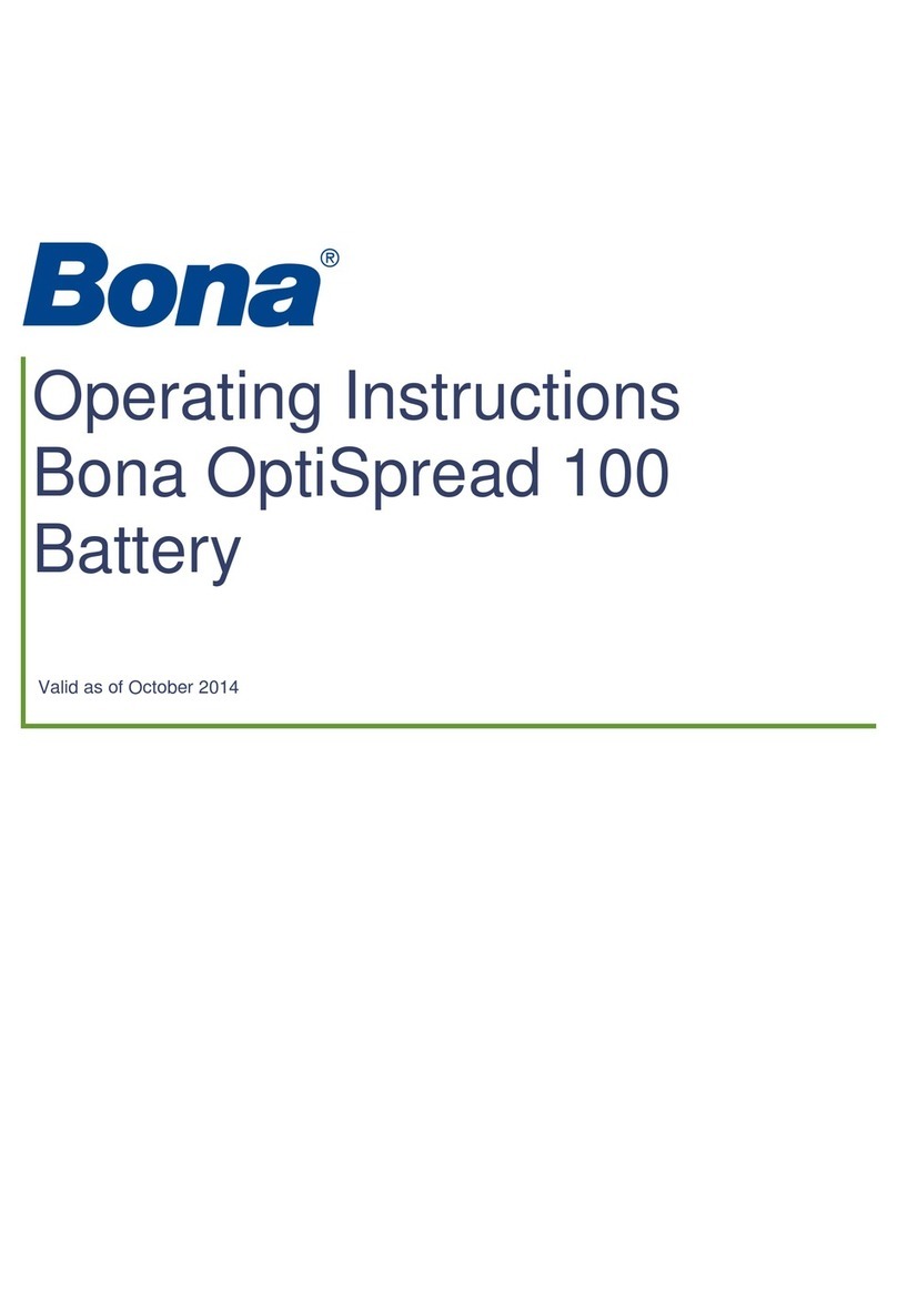 Bona OptiSpread 100 Battery operating instructions