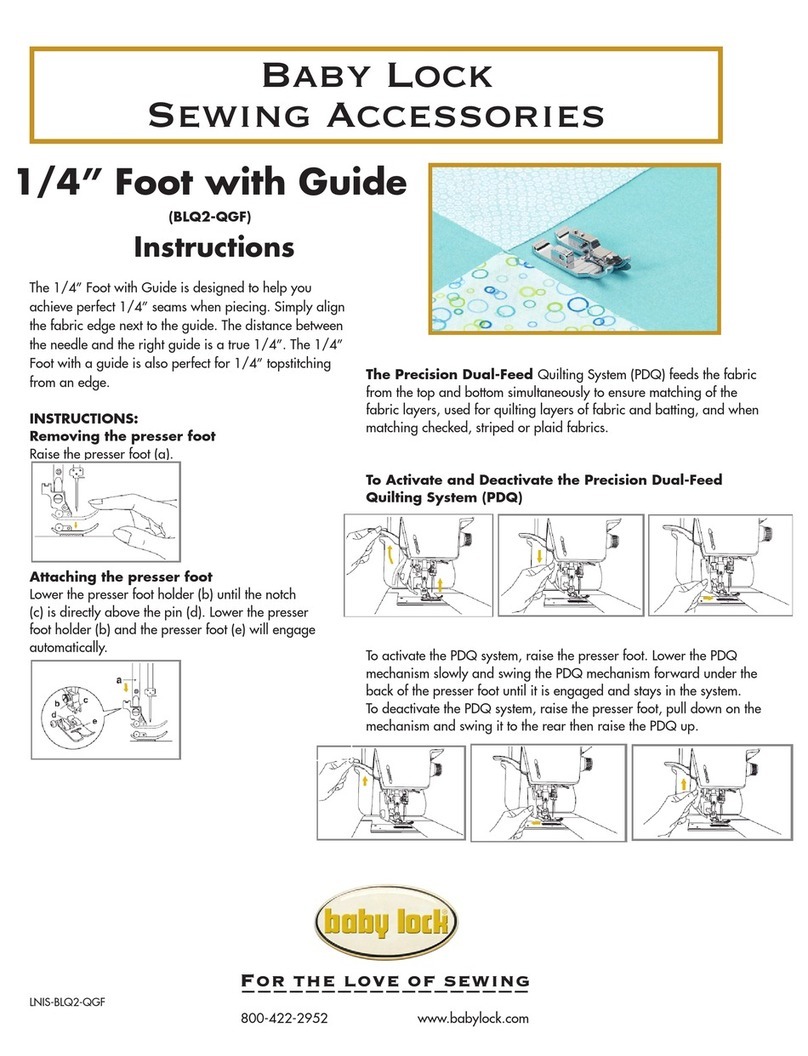 Baby Lock BLQ2-QGF User manual Baby Lock BLQ2-QGF User manual