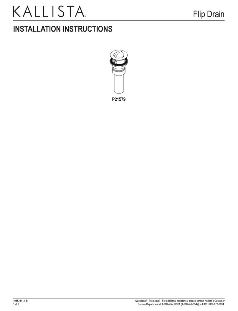 Kallista P21579 User manual Kallista P21579 User manual