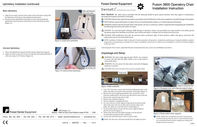 Forest Dental Fusion 3800 Installation instruction Forest Dental Fusion 3800 Installation instruction